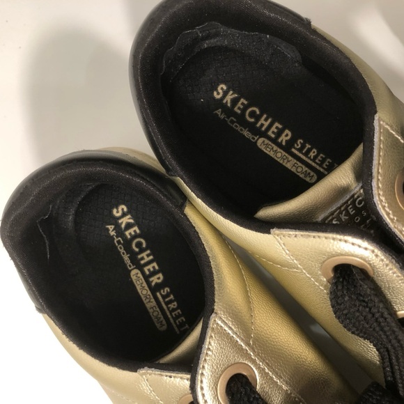 Skechers Hi Lites Gold and Black Sneakers - Picture 8 of 13